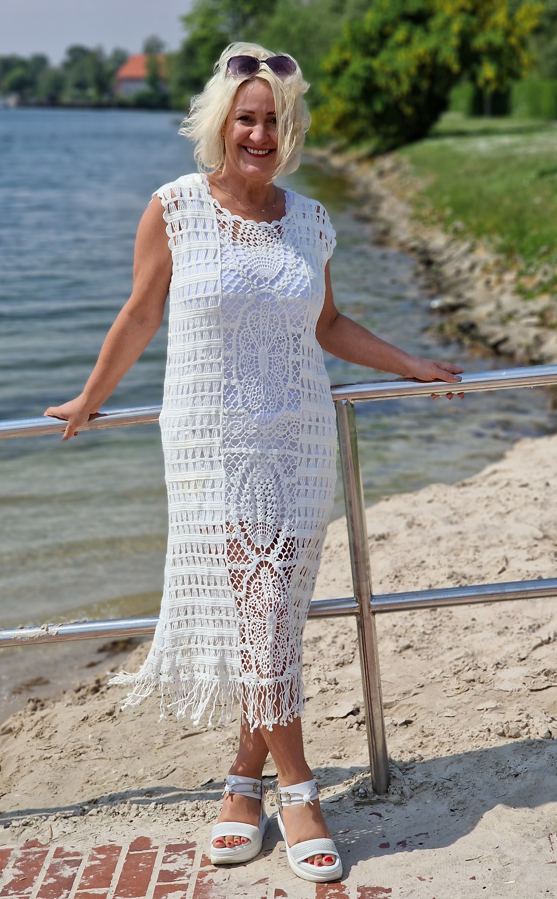 Strandüberwurf – Tuikakleid aus Häkelspitze – Badeanzug-Deckung, Boho Style – Ibiza Look Tunika