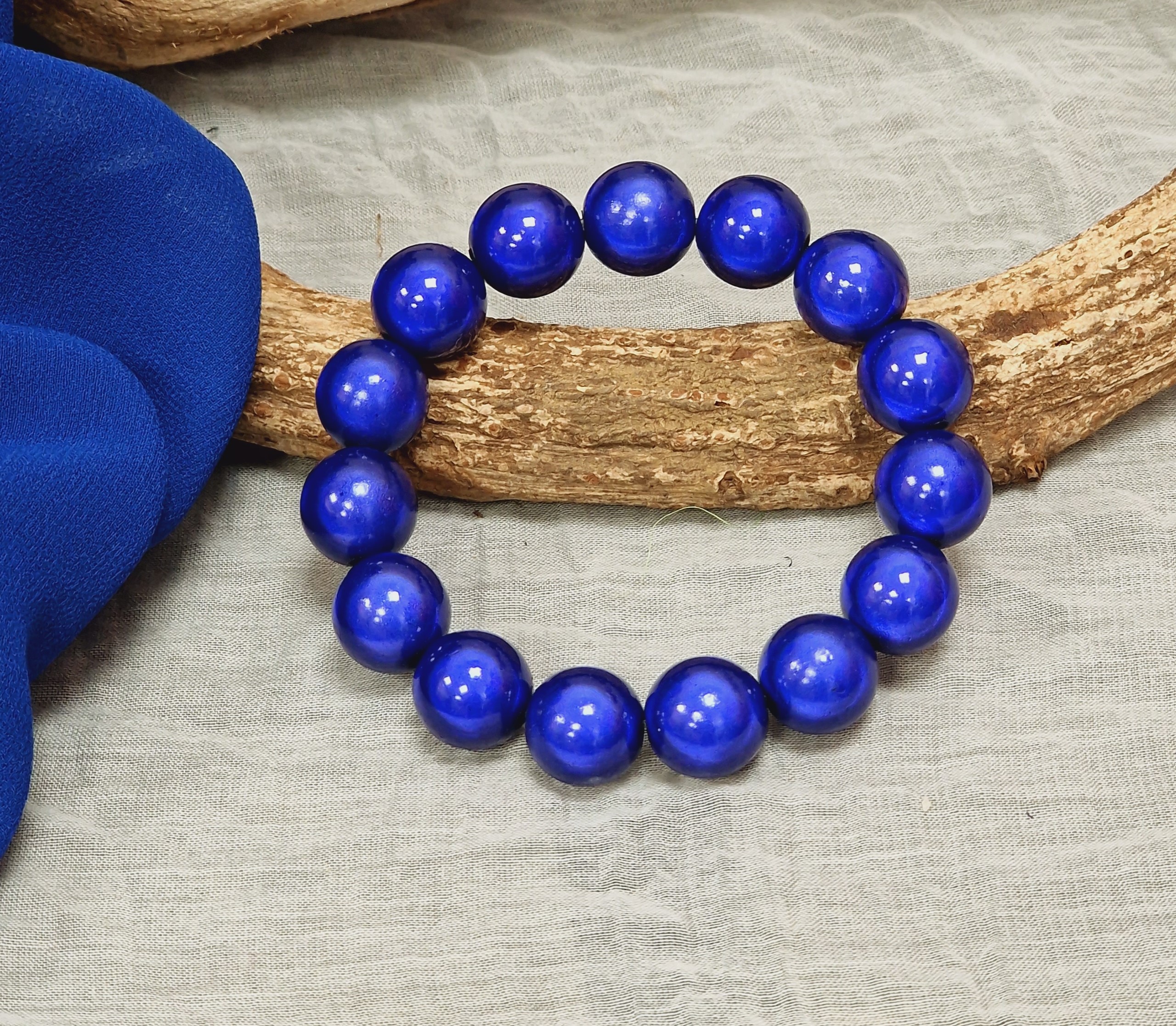 Magic Perlen Armband 14mm – Miracle Beads – Armkette – Damen Armband – in Königblau