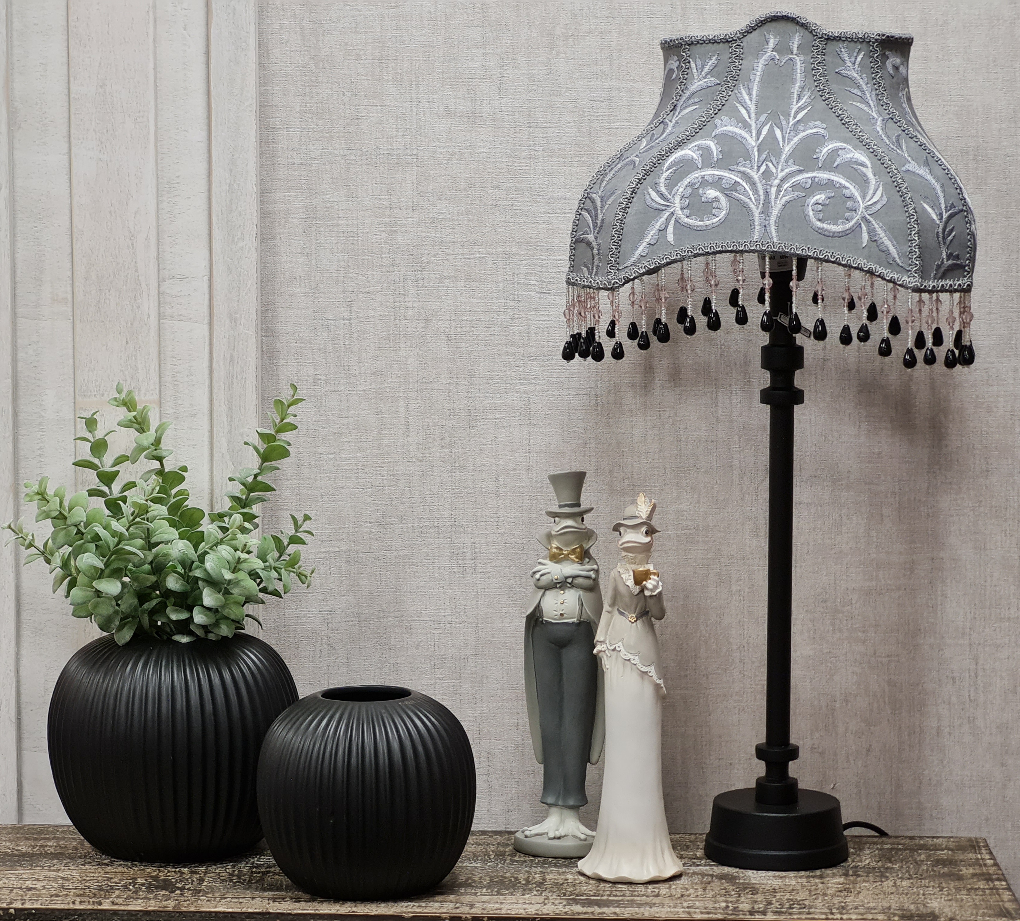 Lampenschirm nostalgisch– Shabby Retro Vintage Lampenschirm – "Klara" 