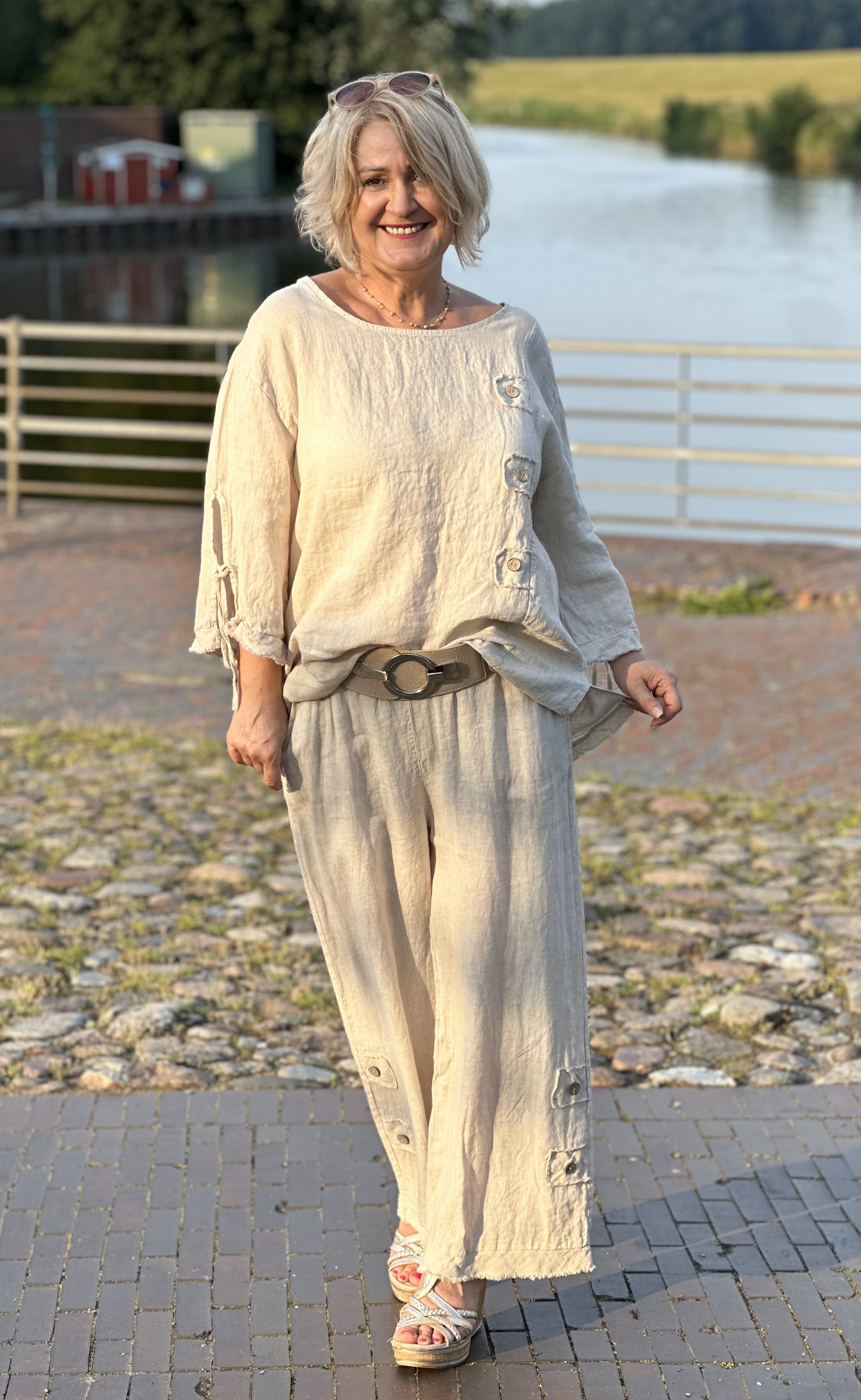 Leinen Culotte Hose – Sommerhose –Leinenhose "Lena" 