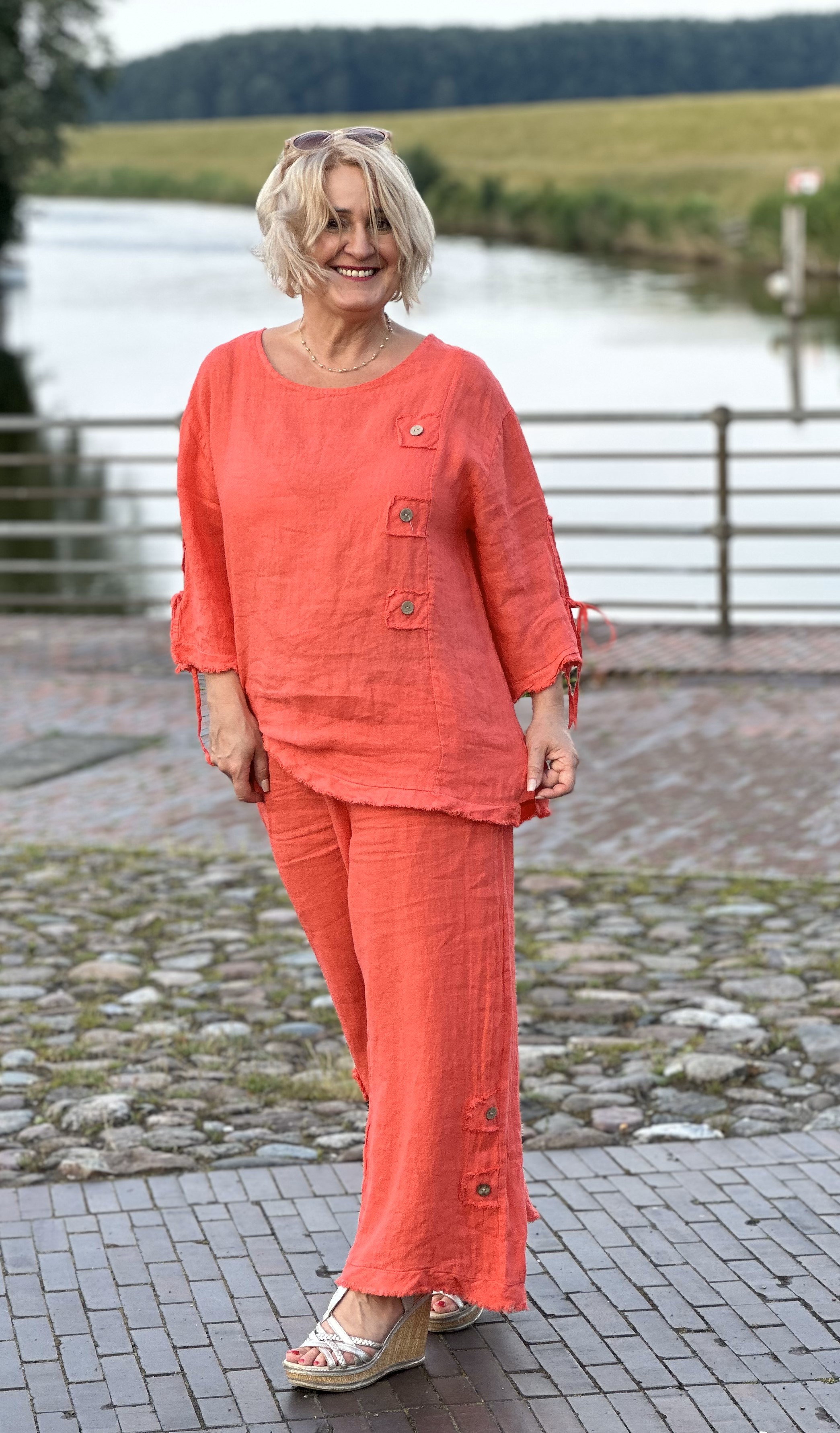 Leinen Culotte Hose – Sommerhose –Leinenhose "Lena" 