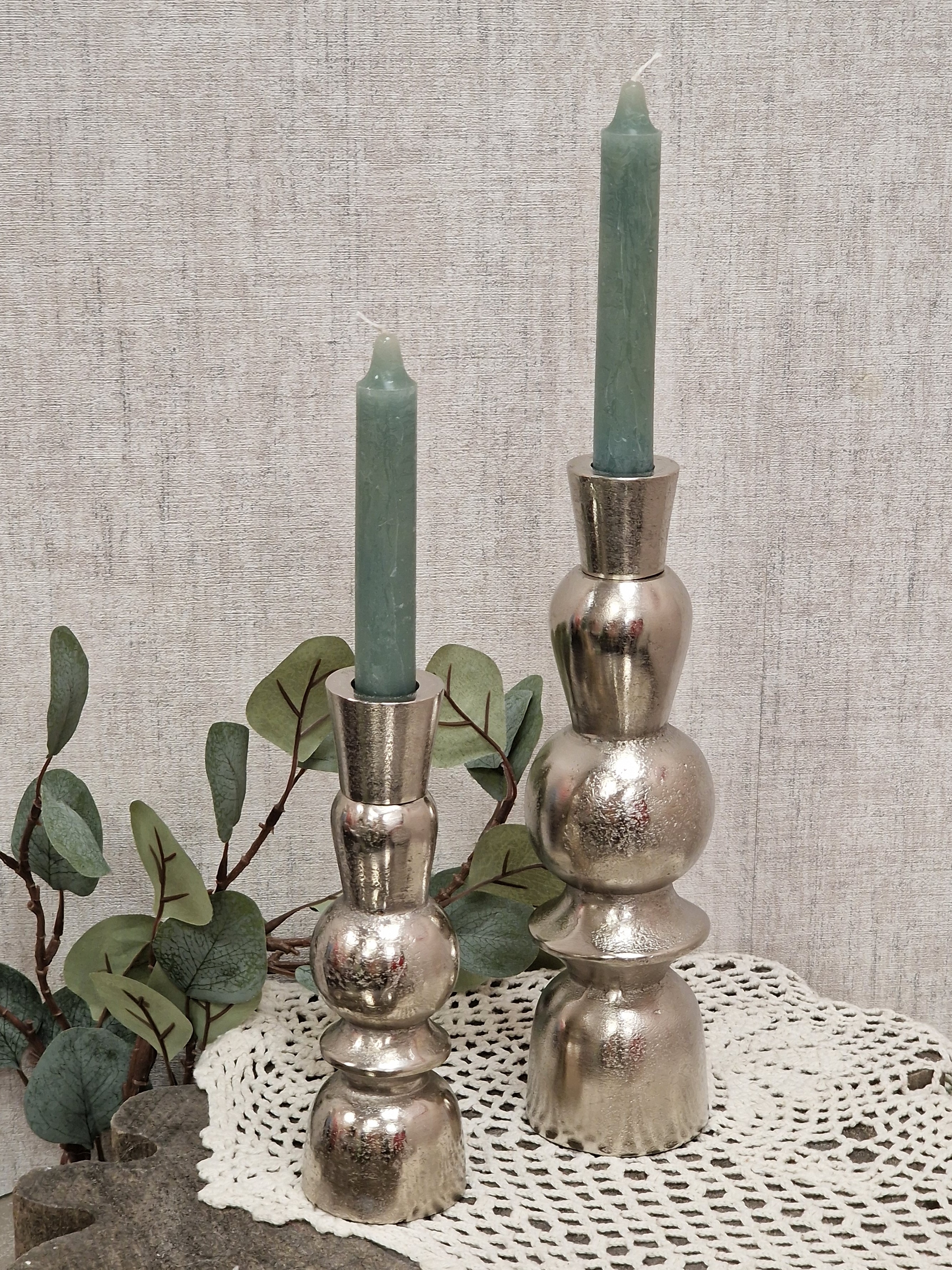 Kerzenhalter Silber– Stabkerzenhalter – Kerzenständer – "Pauline III"  