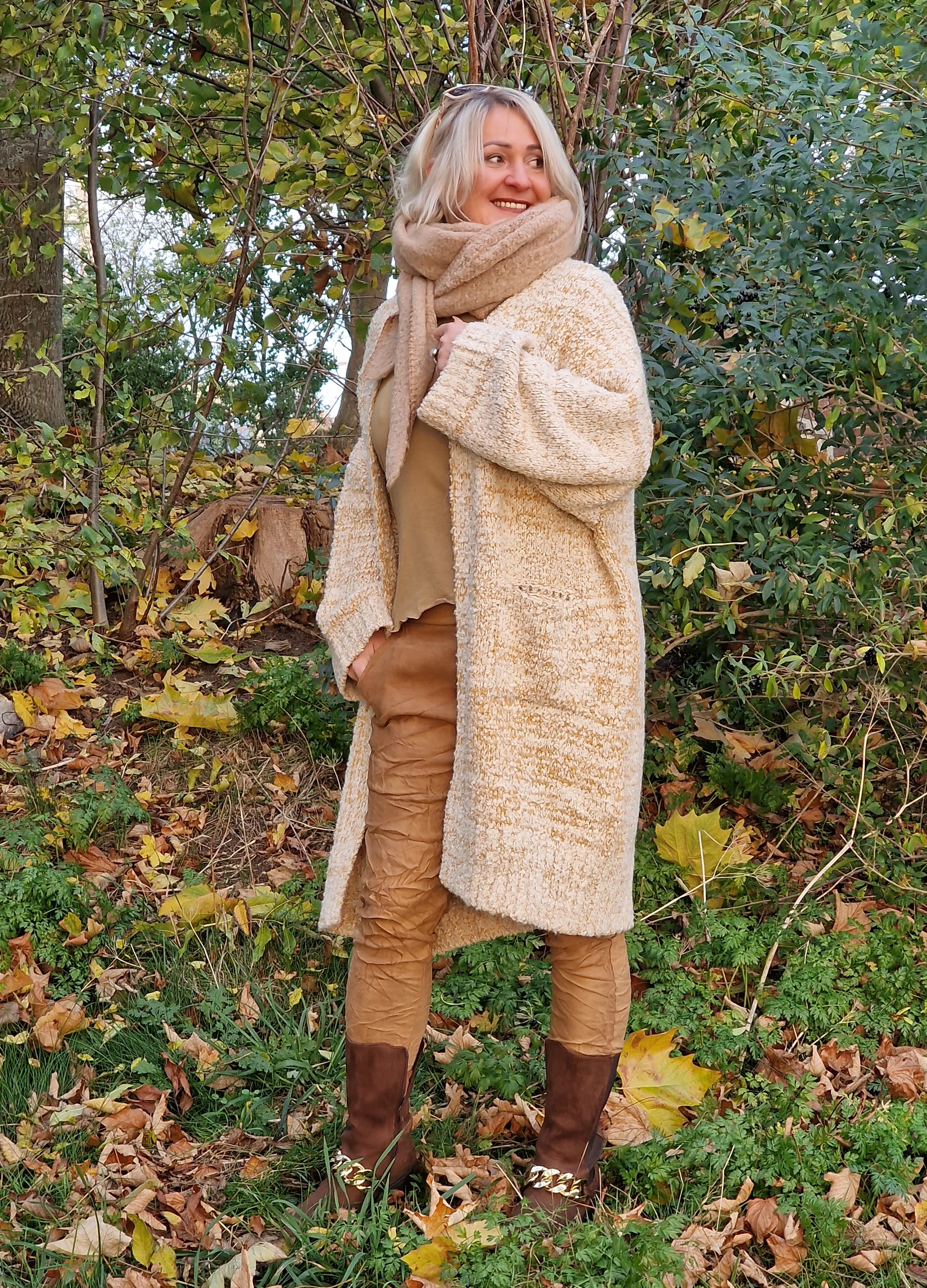 Strickjacke – Oversized Strickmantel – Cardigan – “Nina”  
