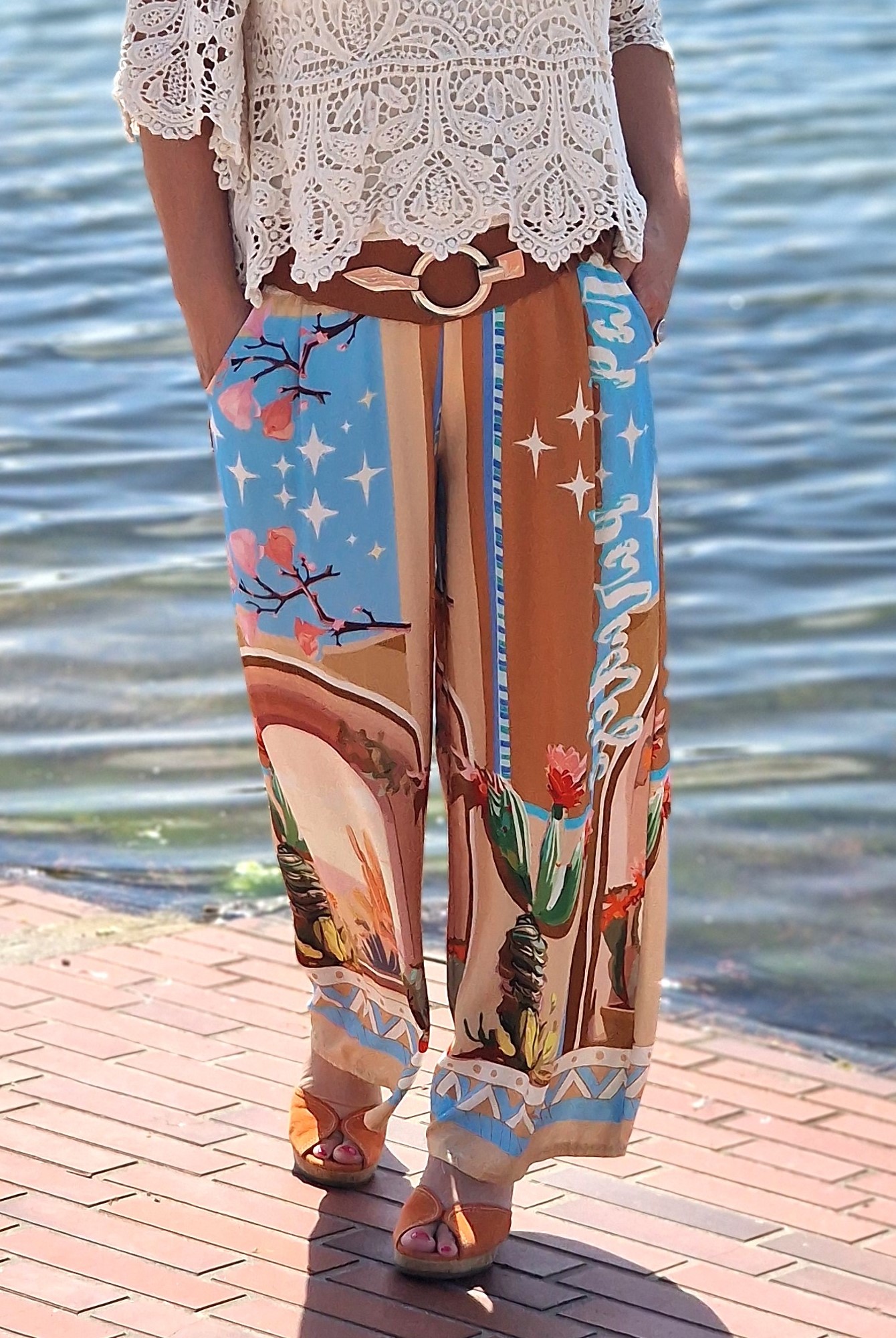 Culotte Hose 7/8 – Zweiteiler Damen – wie Jumpsuit – Sommerset "Ada"  