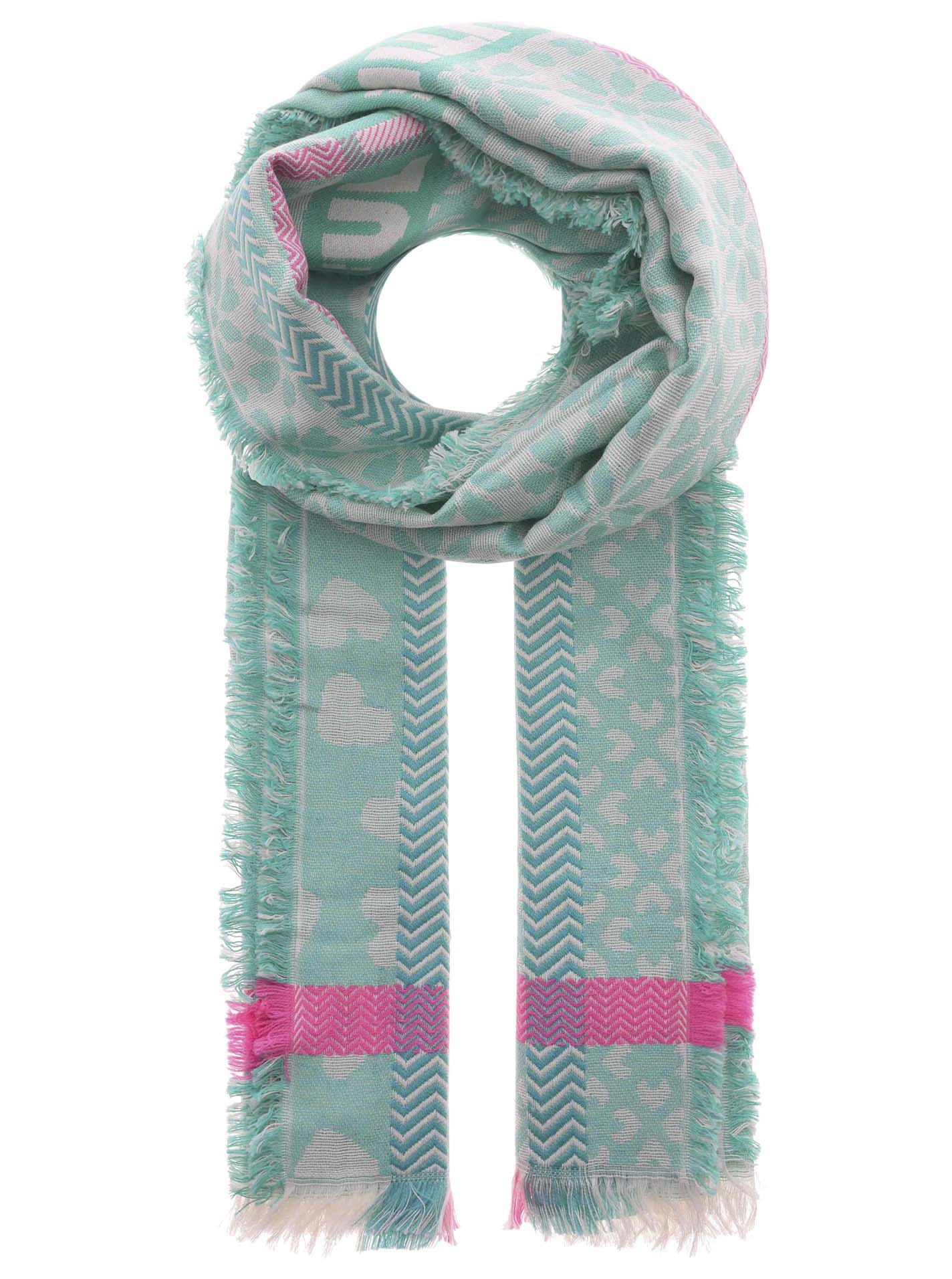 Zwillingsherz Schal „Beautiful Life -Herzen“ in Mint