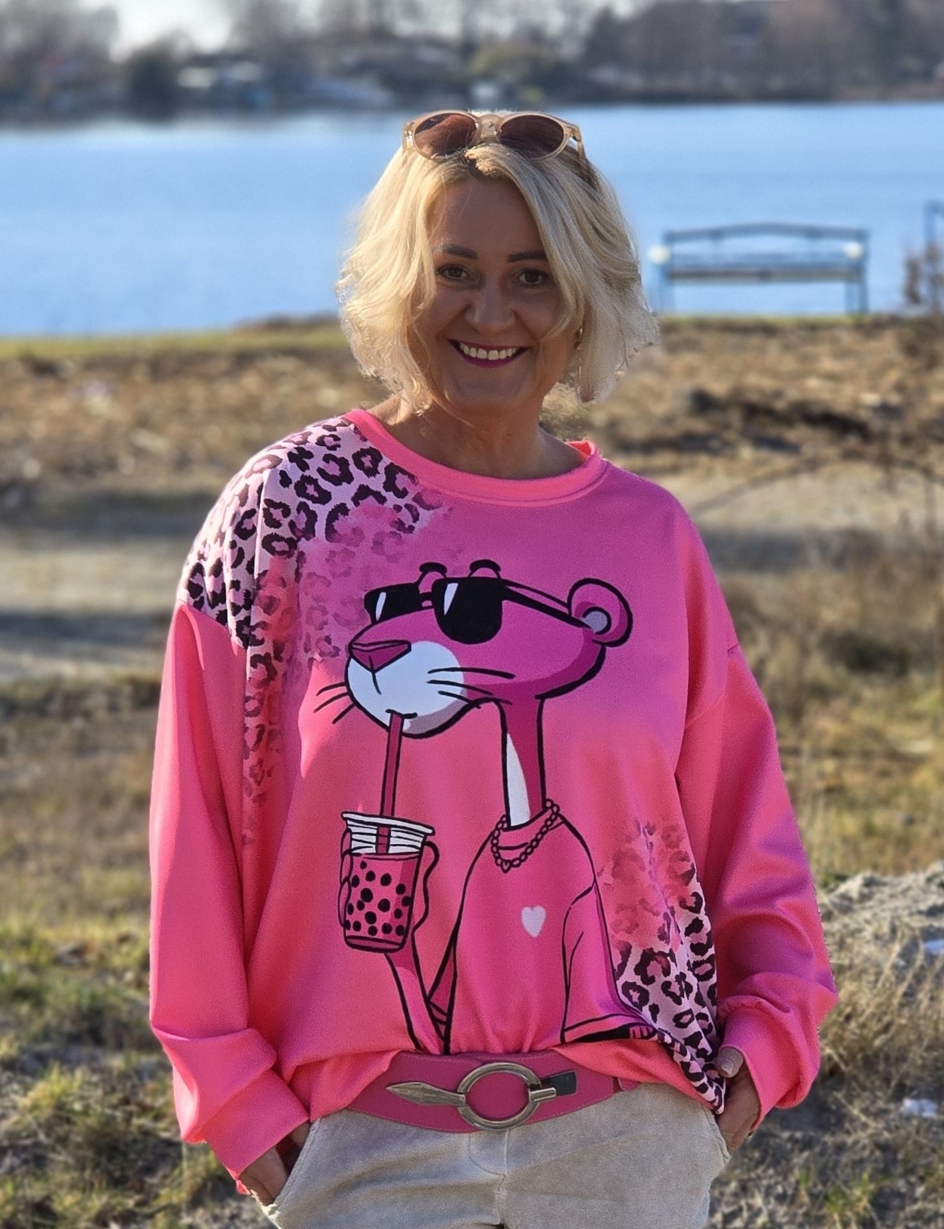 Sweatshirt „rosarote Panther“ – Sweat "the pink Panther"– Longsleeve – Hoodie