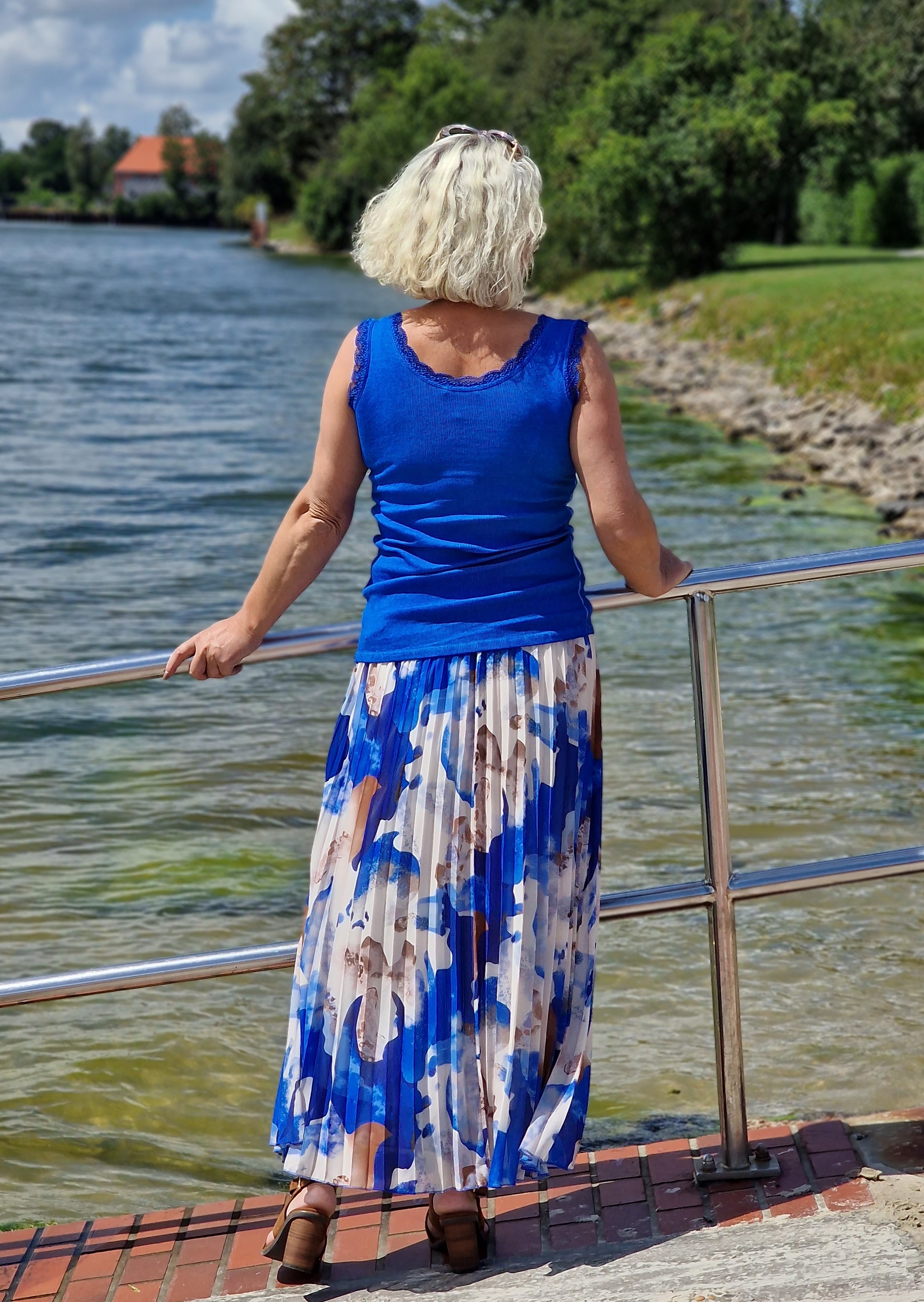 Unterhemd mit zarter Spitze – Baumwolle Top – Damen Hemdchen