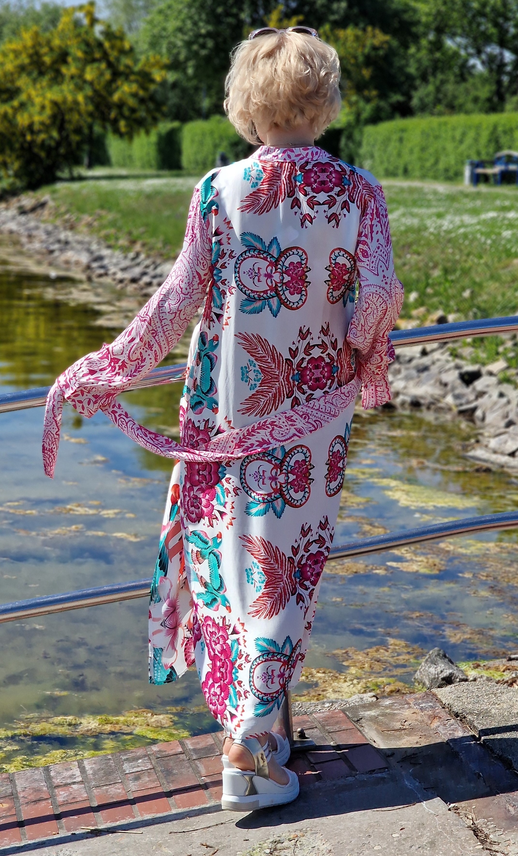 MISS GOODLIFE Tiger Plants Dress Long  – Druck Maxikleid – Printkleid – Sommerkleid – Tunika MG8804