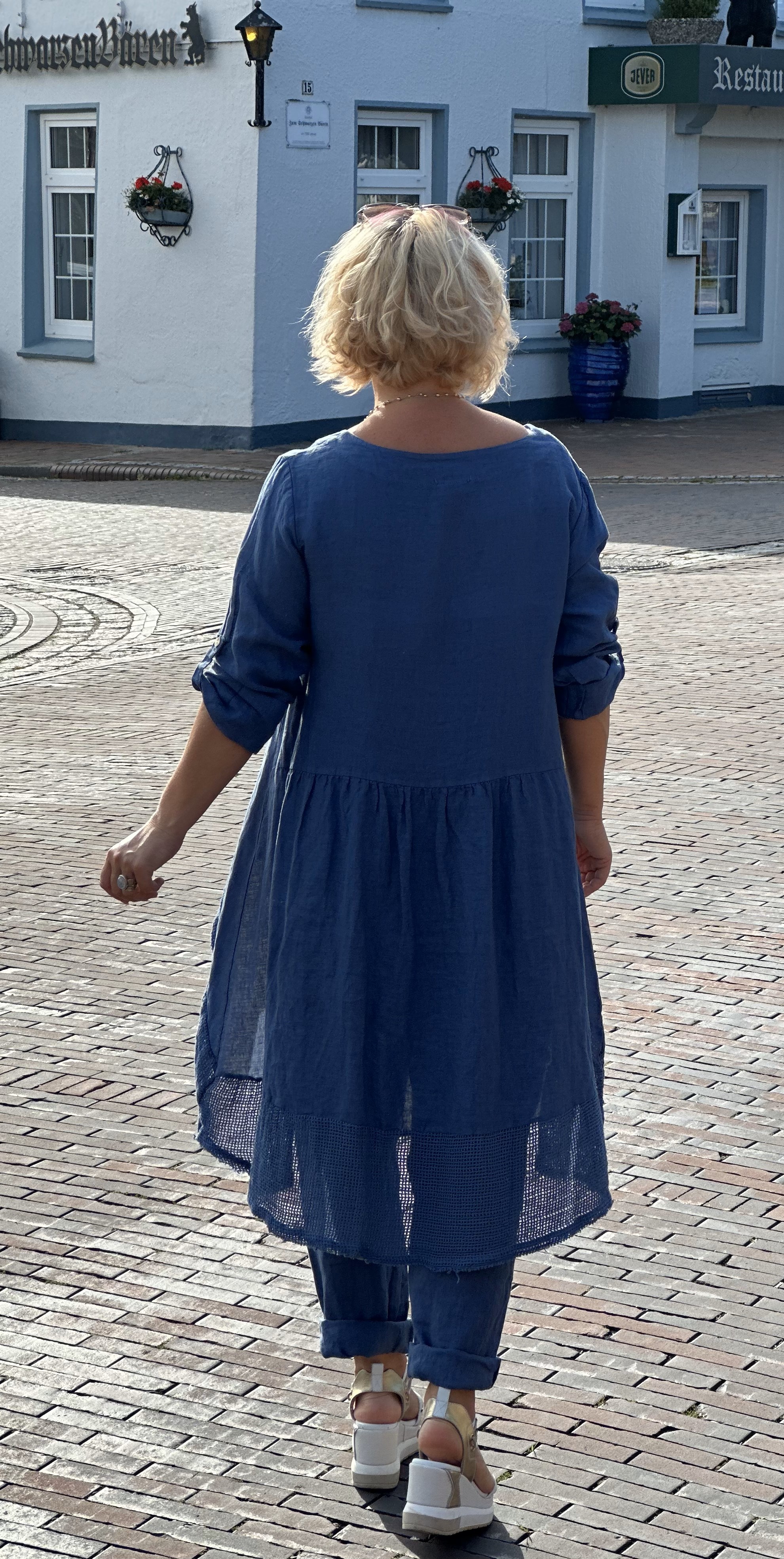 Leinen Tunika  – Longbluse – Langebluse – Damenbluse