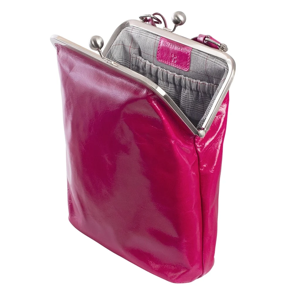 Volker Lang "BT2 Lola Fuchsia - Vintage – Fuchsia Pink– Ledertasche  – Umhängetasche 