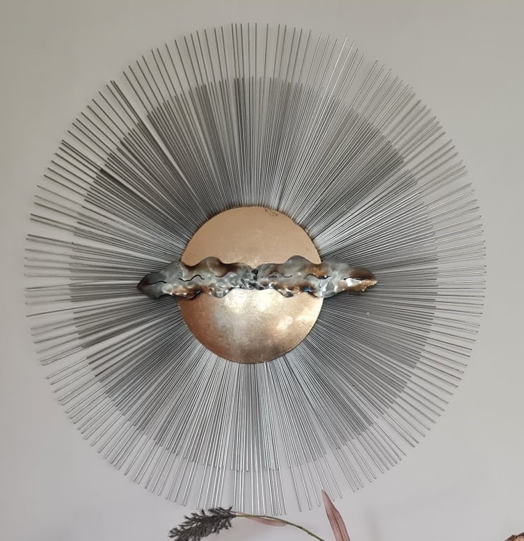 Wanddeko  - Wandrelief "Sonne I" Ø80cm