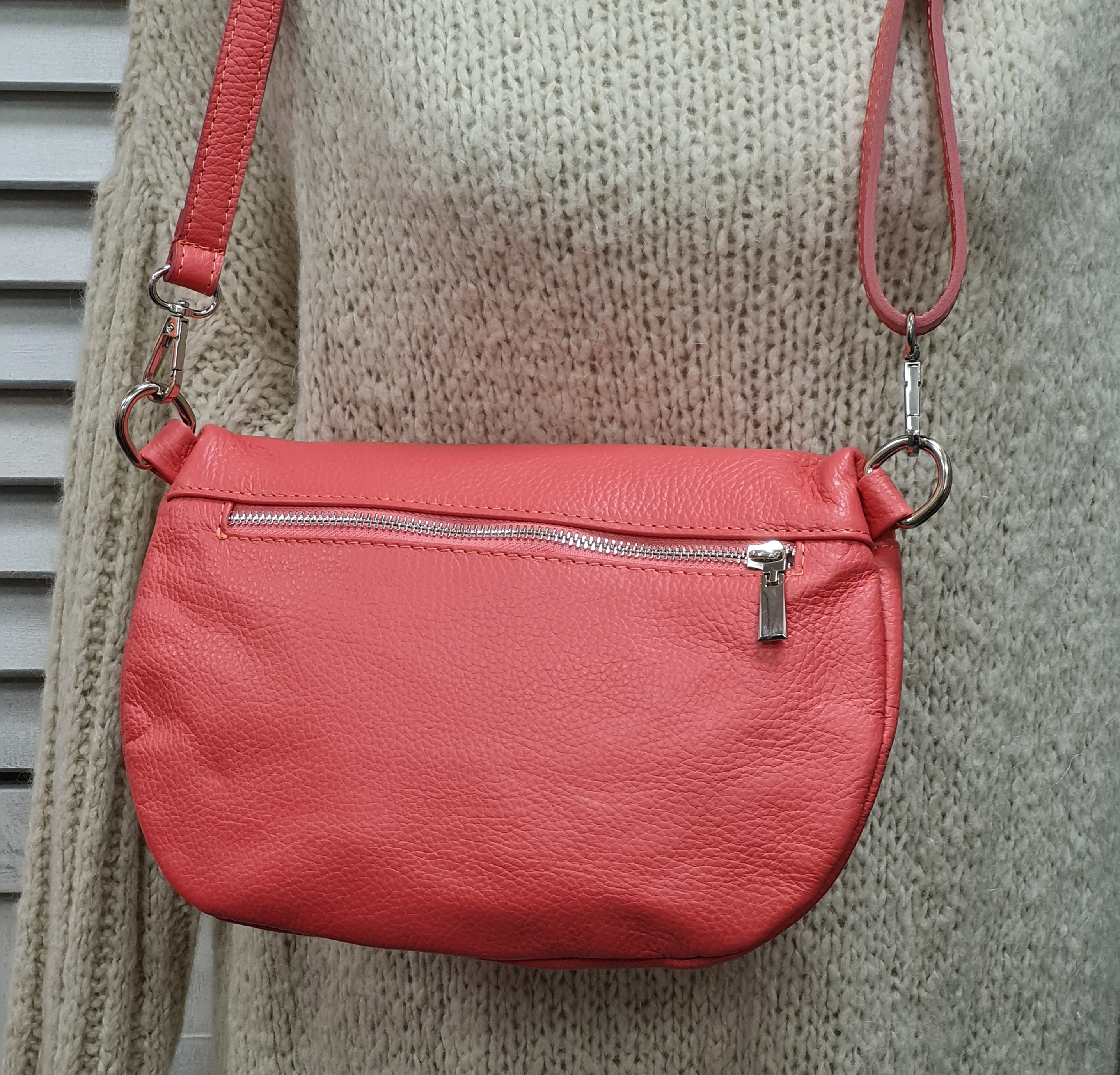 Bauchtasche "Wassermelone" – Crossover – Ledertasche 