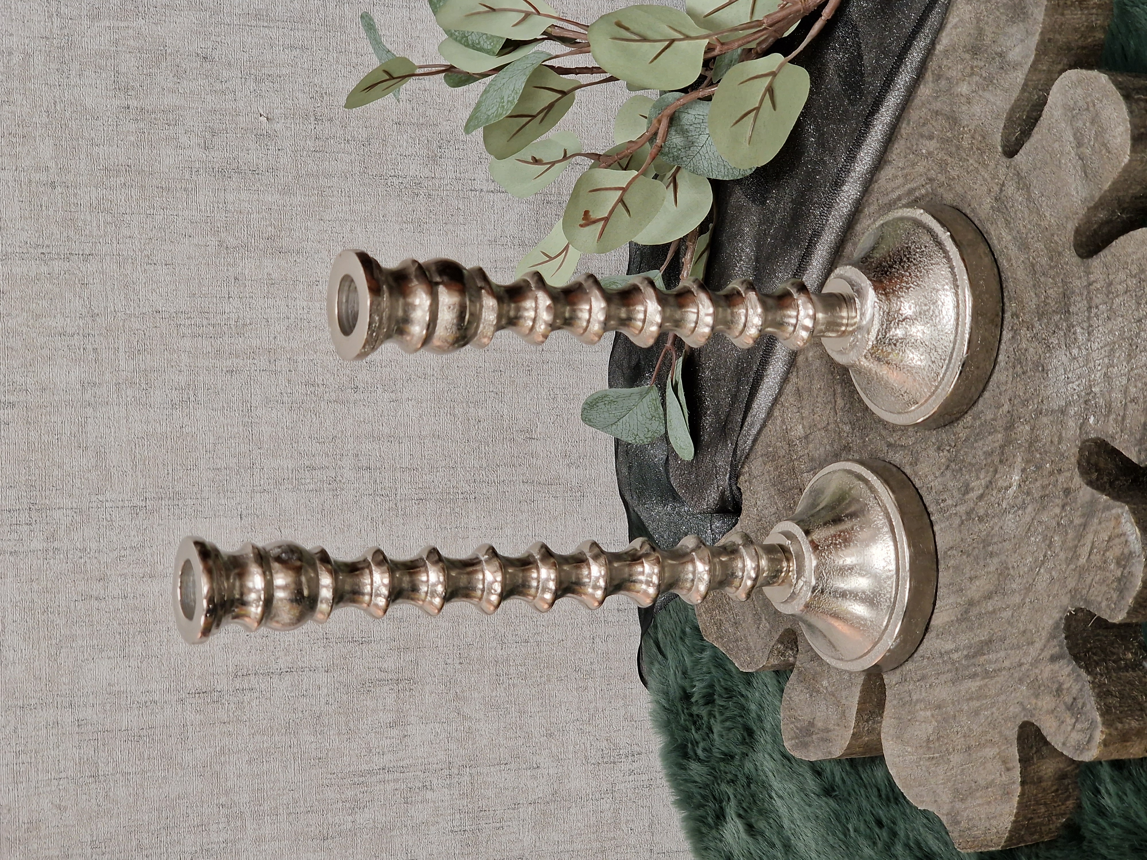 Kerzenhalter silber– Stabkerzenhalter – Kerzenständer – "Pauline"  