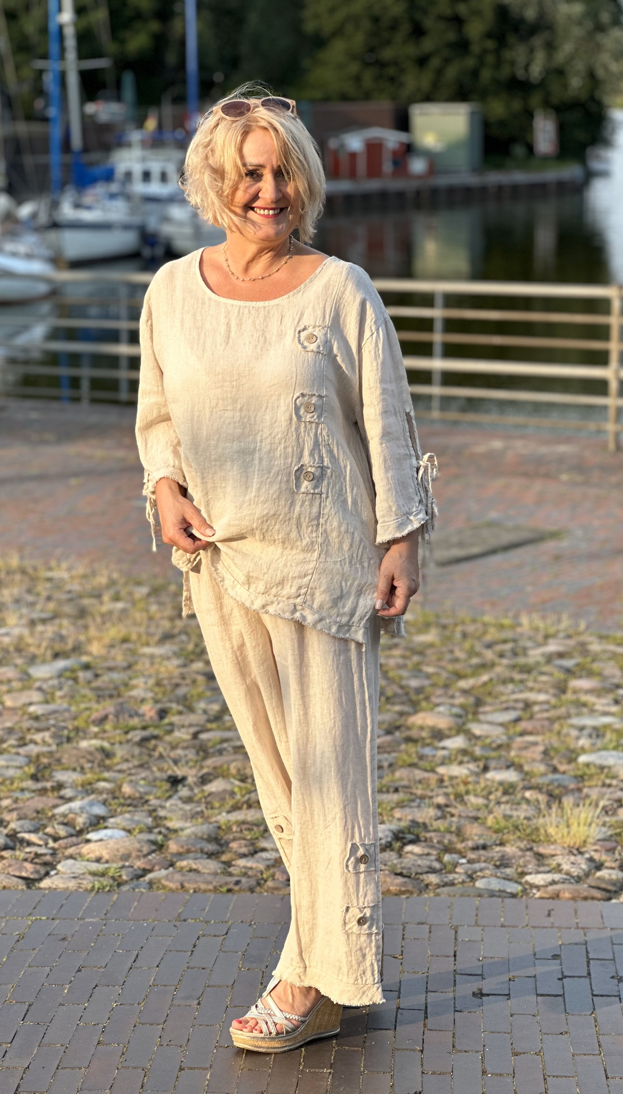 Leinen Culotte Hose – Sommerhose –Leinenhose "Lena" 