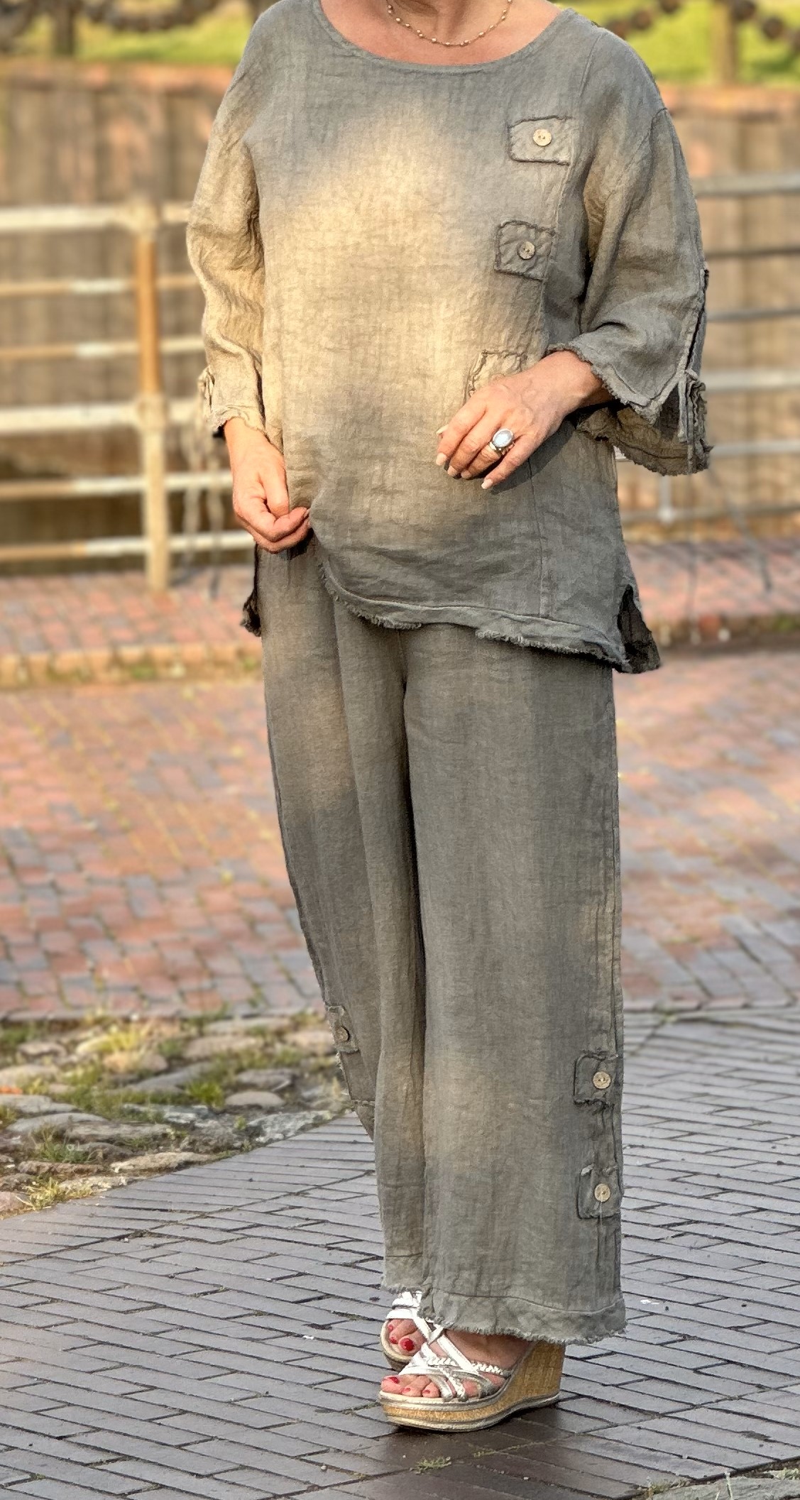 Leinen Culotte Hose – Sommerhose –Leinenhose "Lena" 