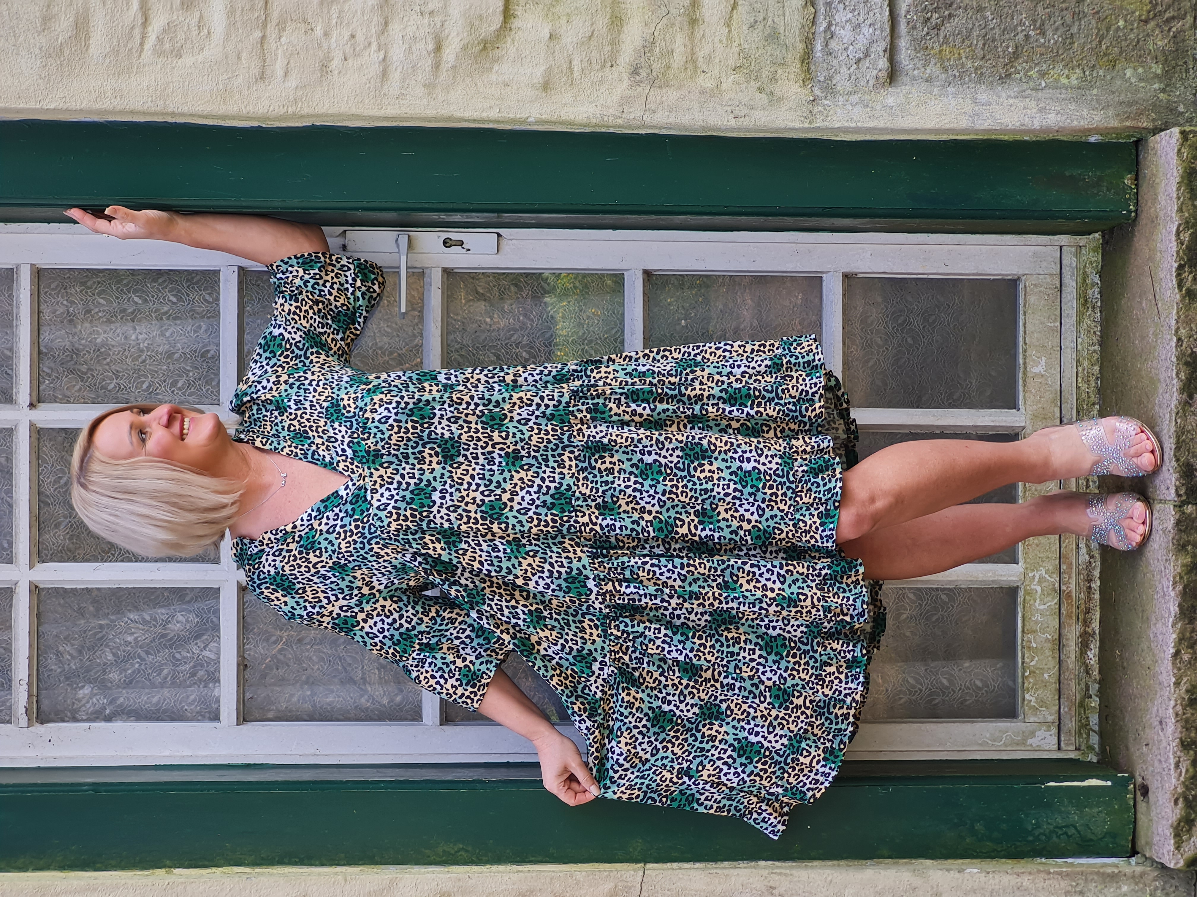 Tunika – Kleid – Sommerkleid – Midi-Kleid – "Leo Grün" 