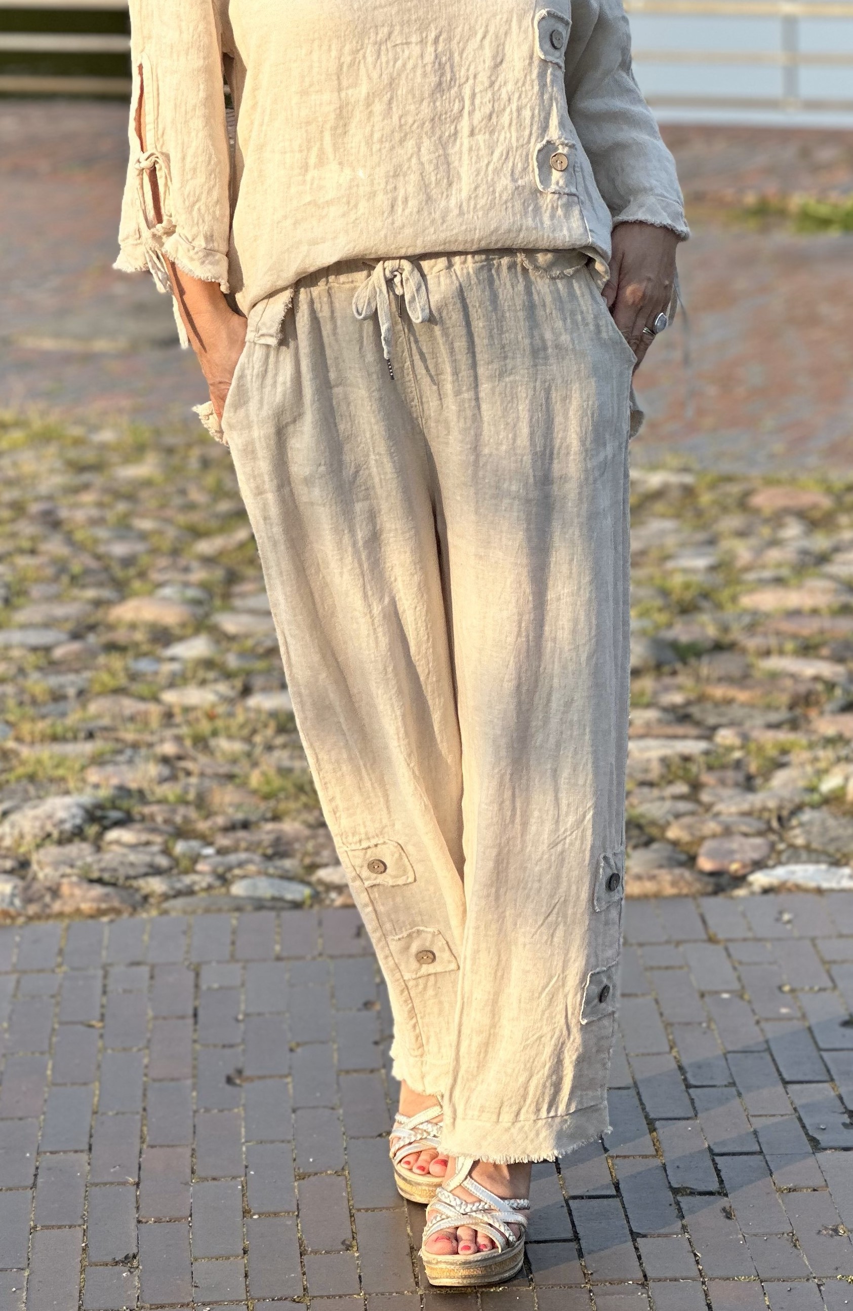 Leinen Culotte Hose – Sommerhose –Leinenhose "Lena" 
