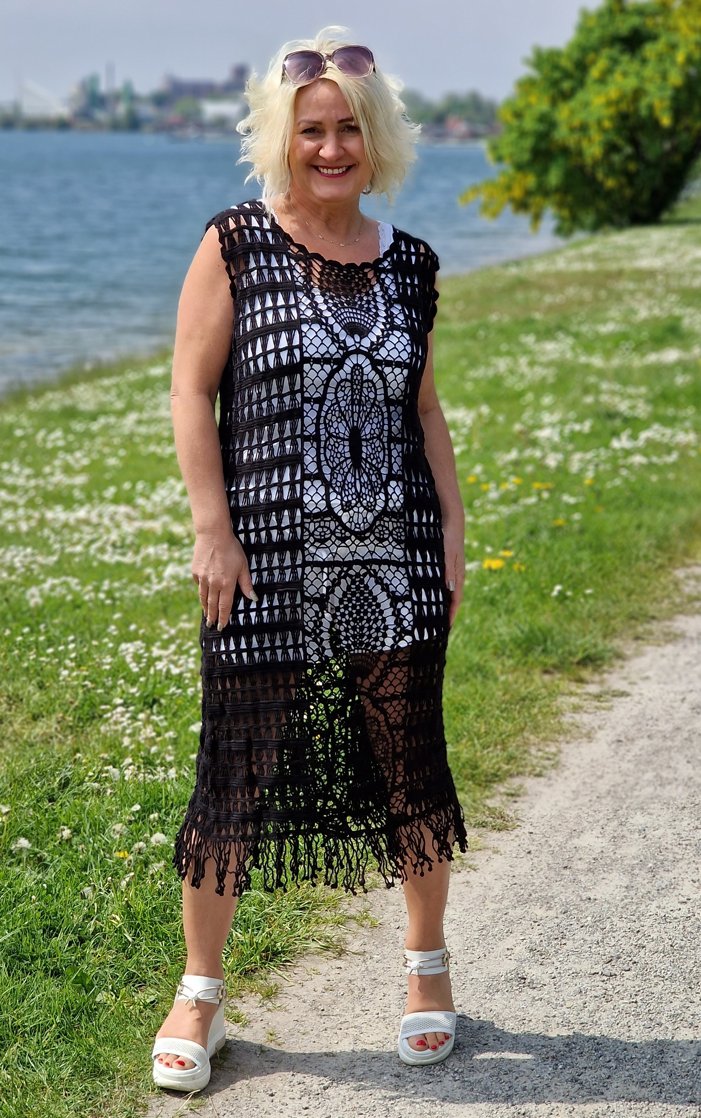 Strandüberwurf – Tuikakleid aus Häkelspitze – Badeanzug-Deckung, Boho Style – Ibiza Look Tunika