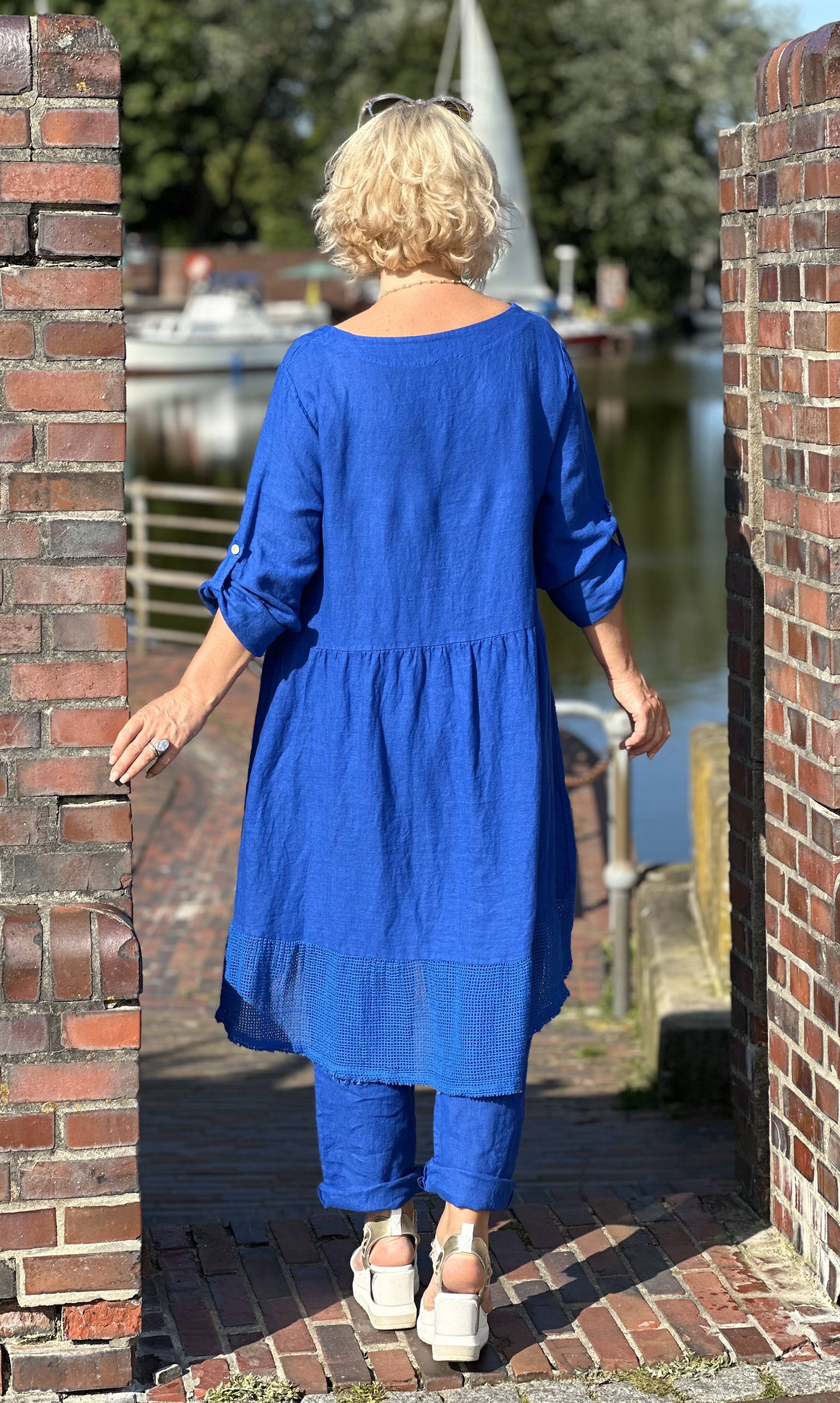 Leinen Tunika  – Longbluse – Langebluse – Damenbluse