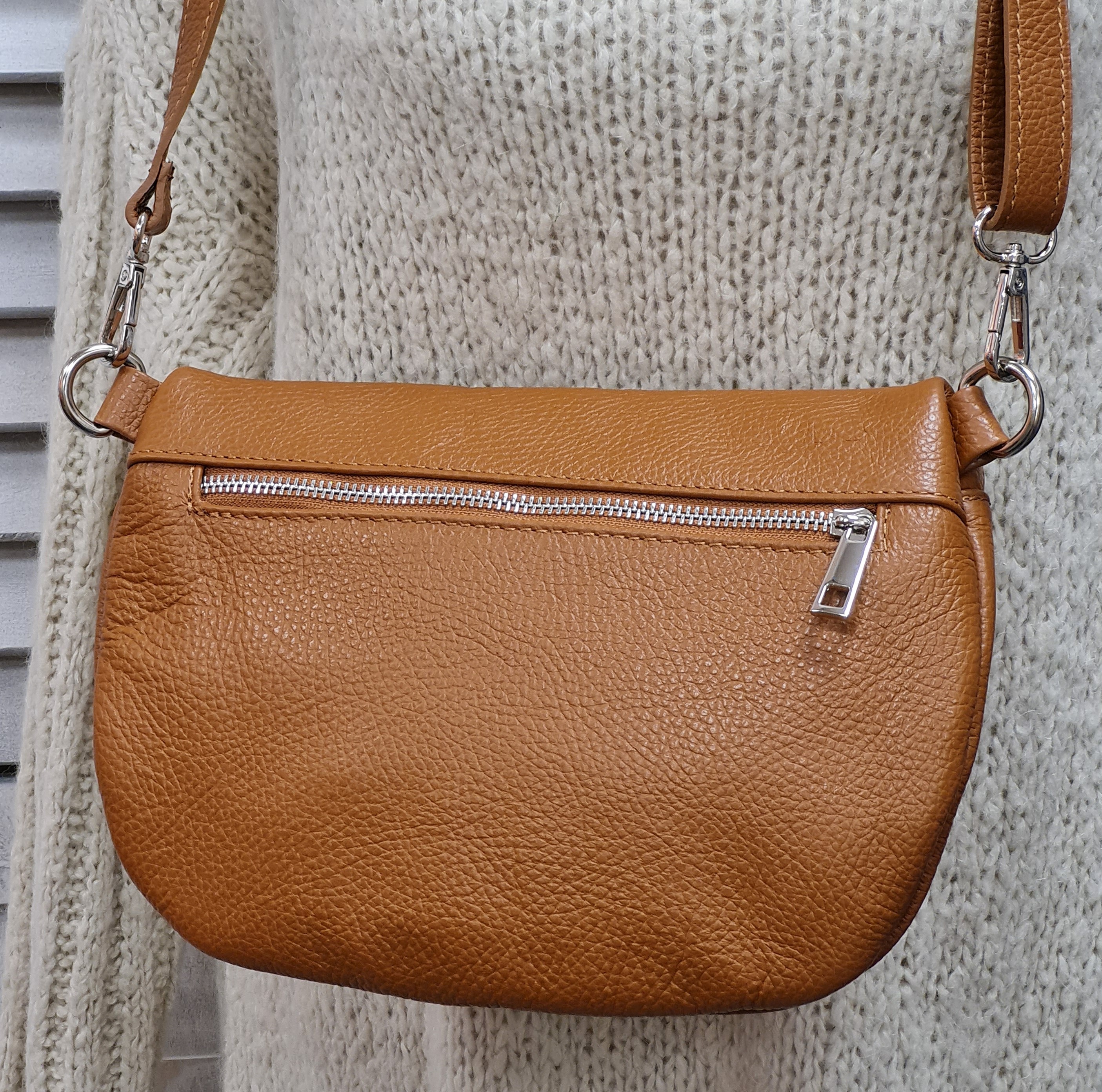 Bauchtasche "Rostbraun" – Crossover – Ledertasche