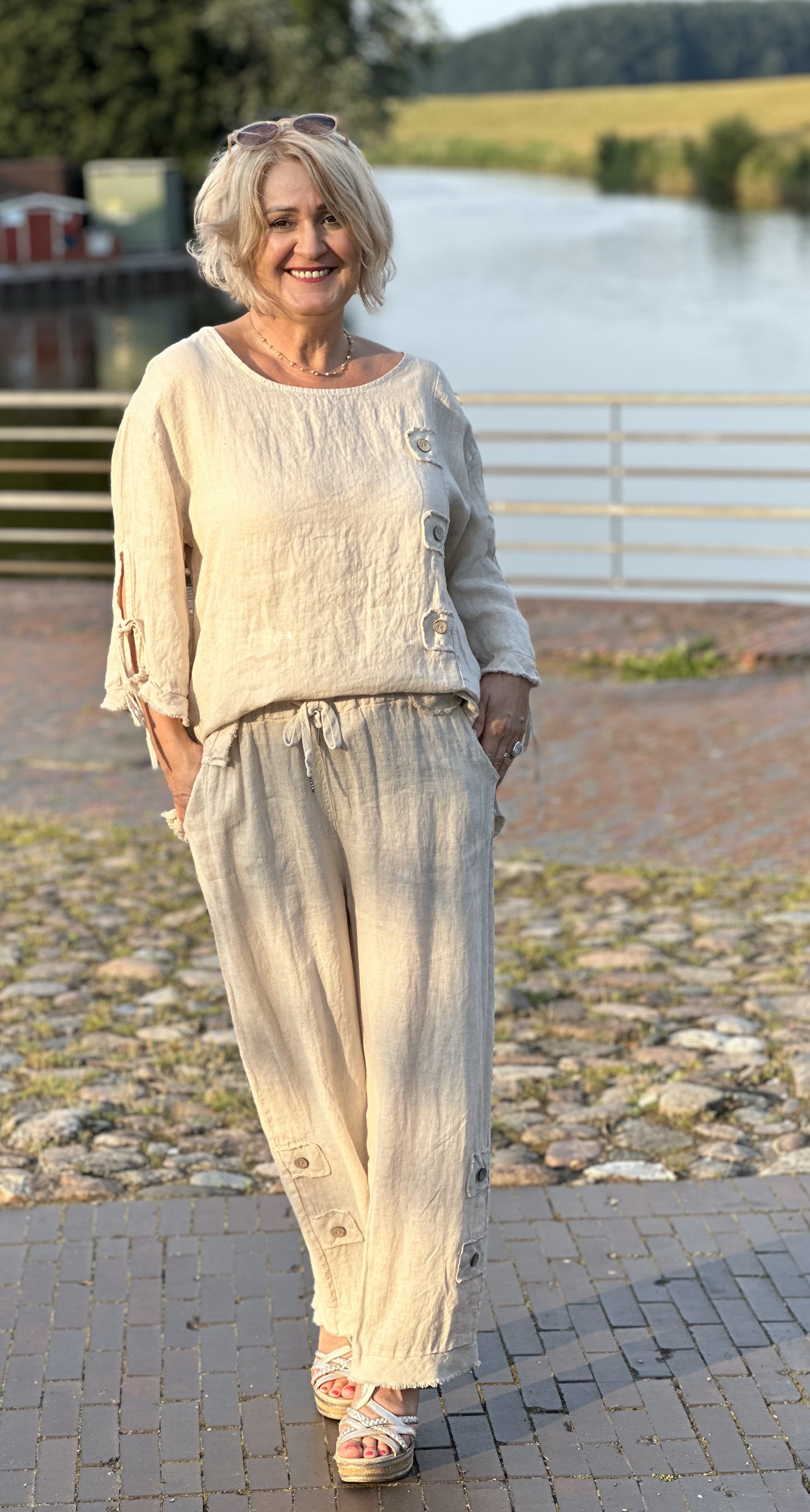 Leinen Culotte Hose – Sommerhose –Leinenhose "Lena" 