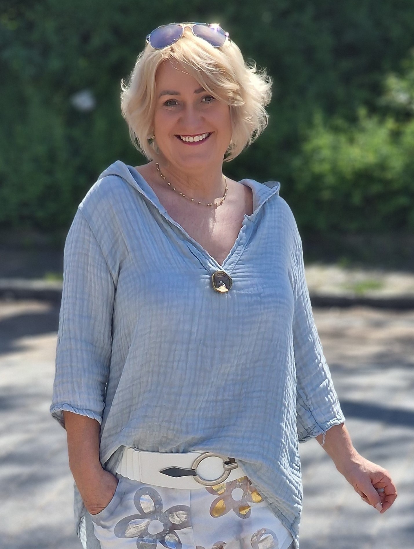 Bluse aus windelstoff Clearance