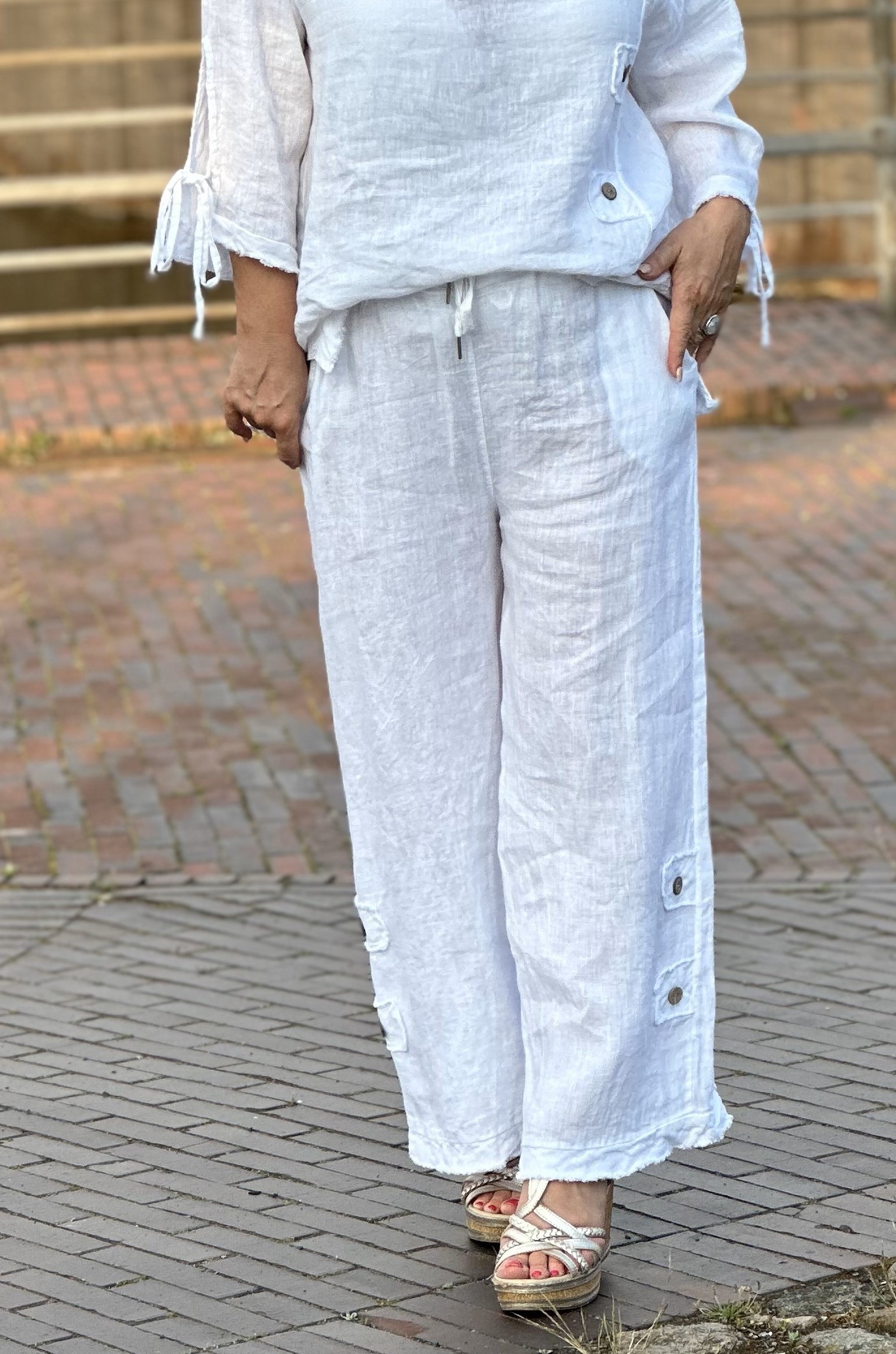 Leinen Culotte Hose – Sommerhose –Leinenhose "Lena" 