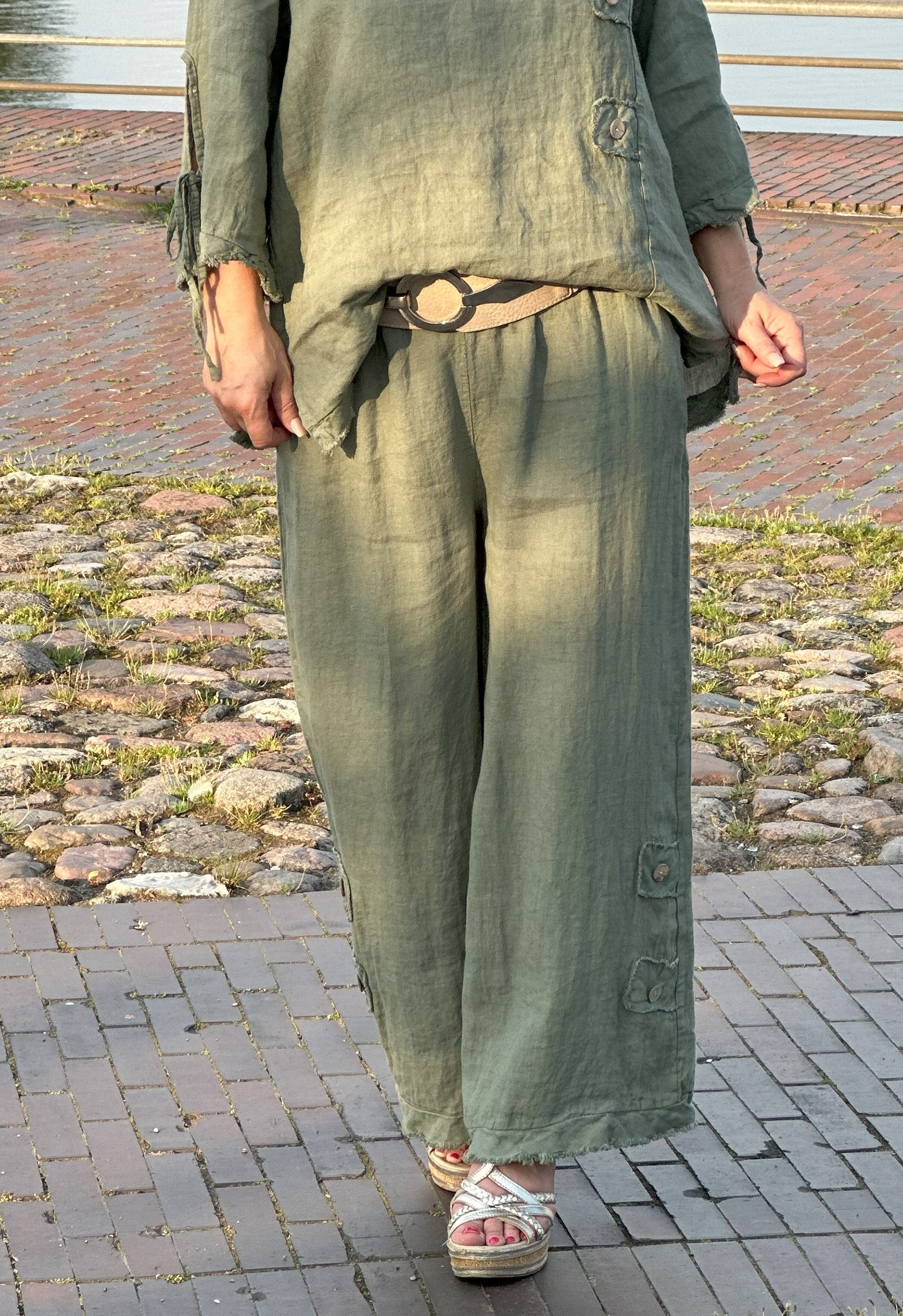 Leinen Culotte Hose – Sommerhose –Leinenhose "Lena" 