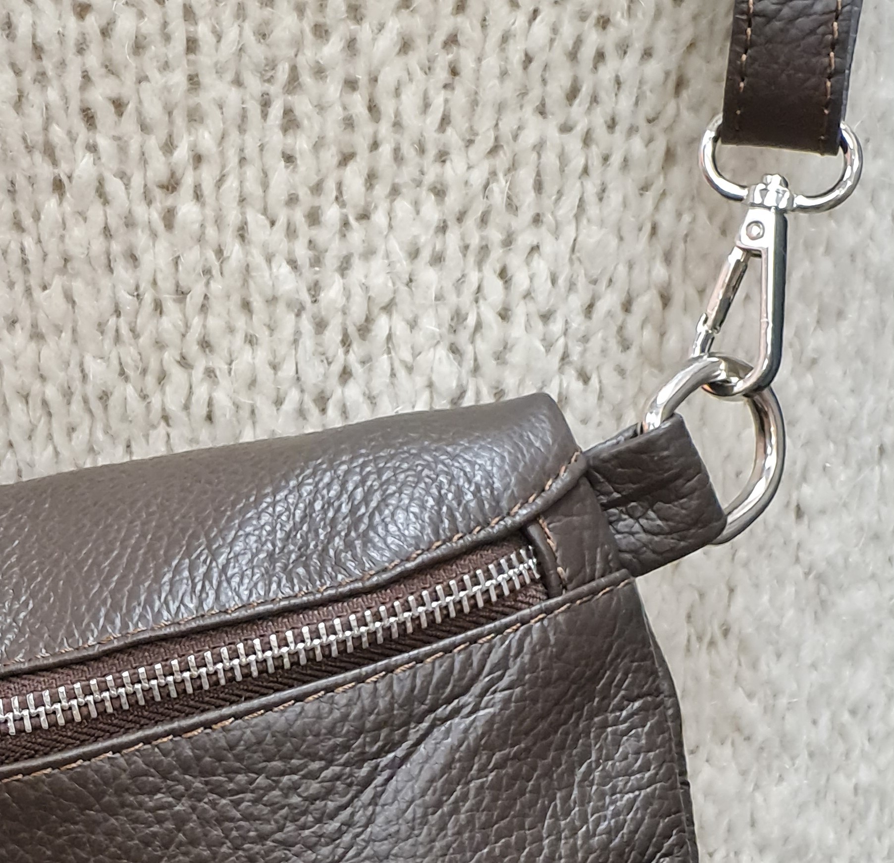 Bauchtasche "Dunkelbraun" – Crossover – Ledertasche