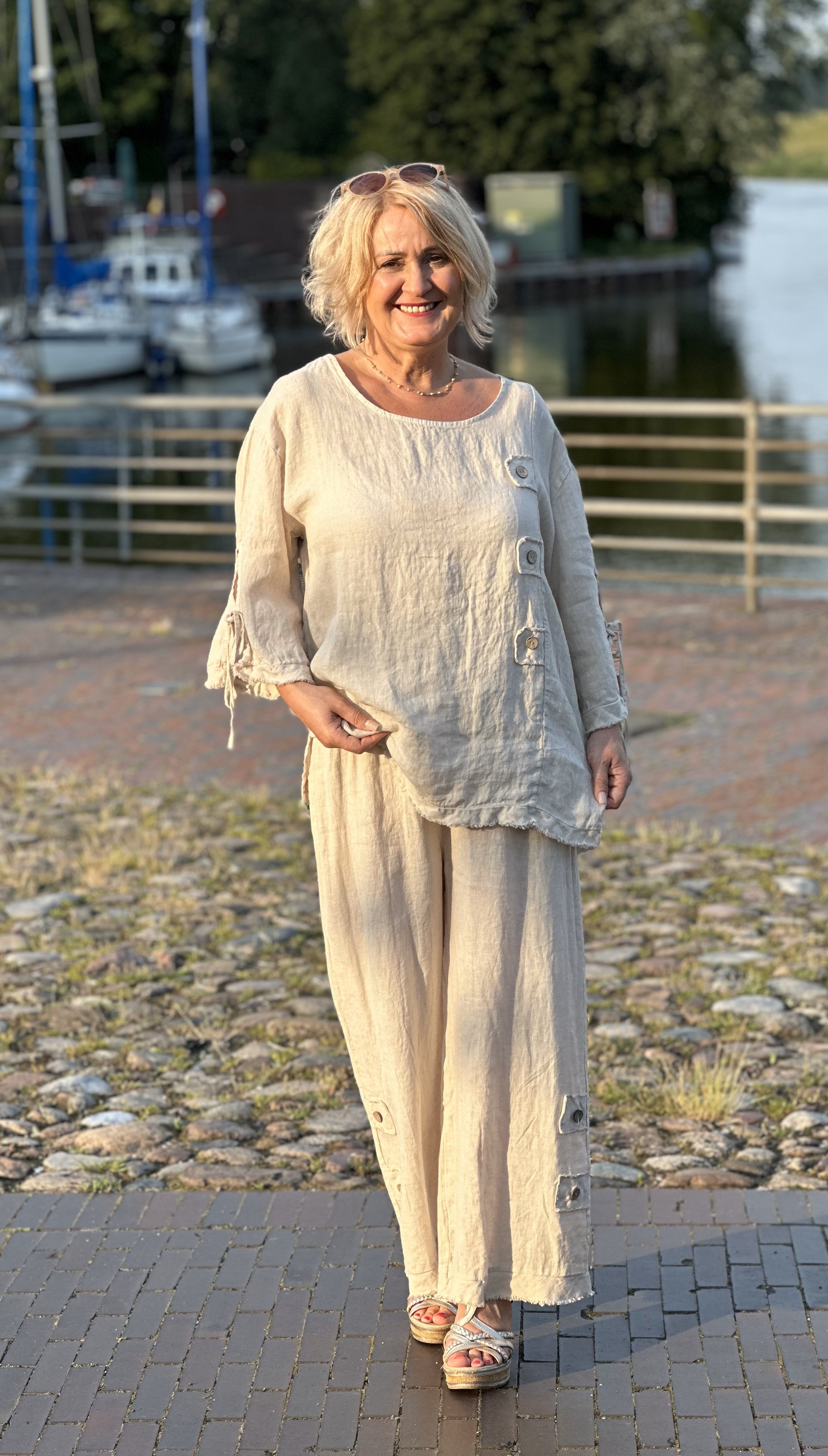 Leinen Culotte Hose – Sommerhose –Leinenhose "Lena" 