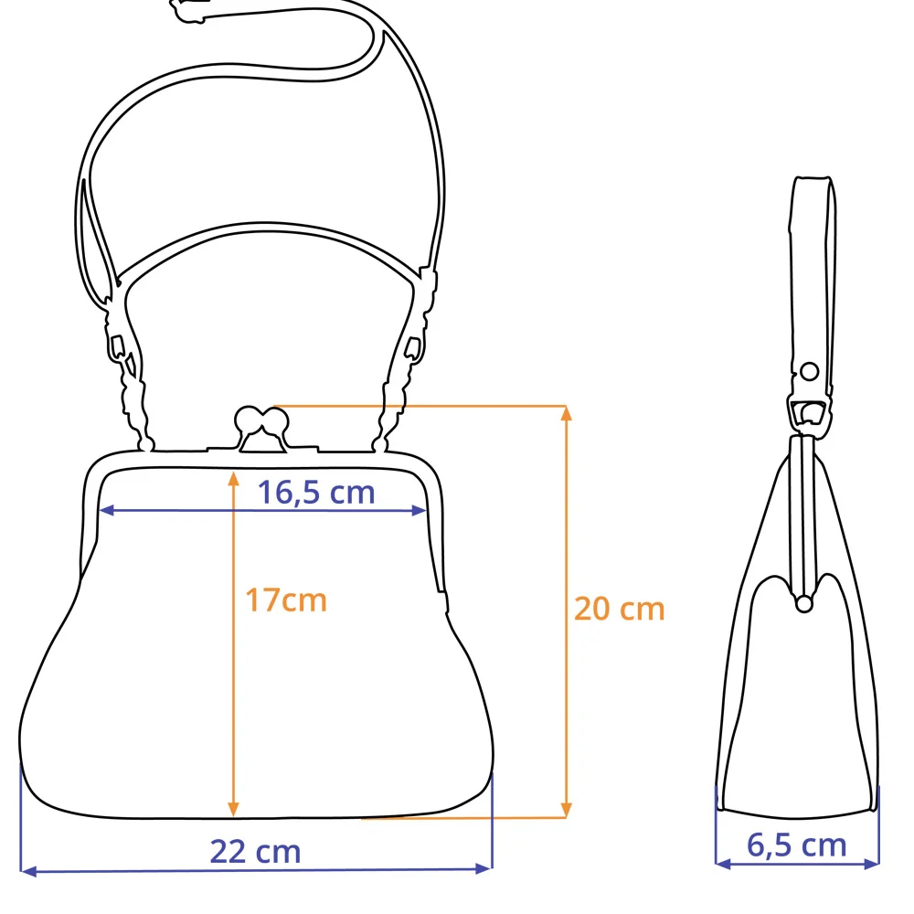 Volker Lang "BT20 Audrey Flieder - Vintage –  Ledertasche  – Umhängetasche 