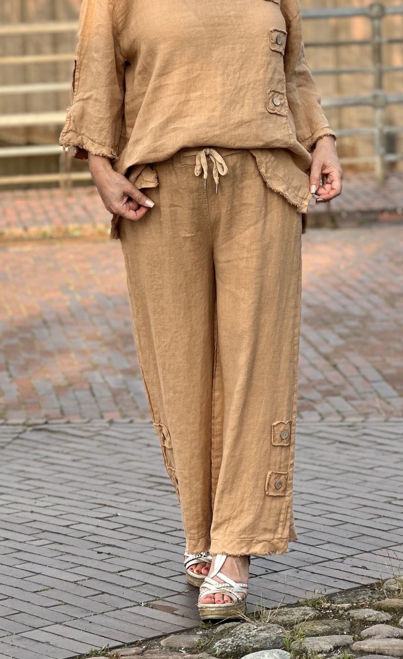 Leinen Culotte Hose – Sommerhose –Leinenhose "Lena" 